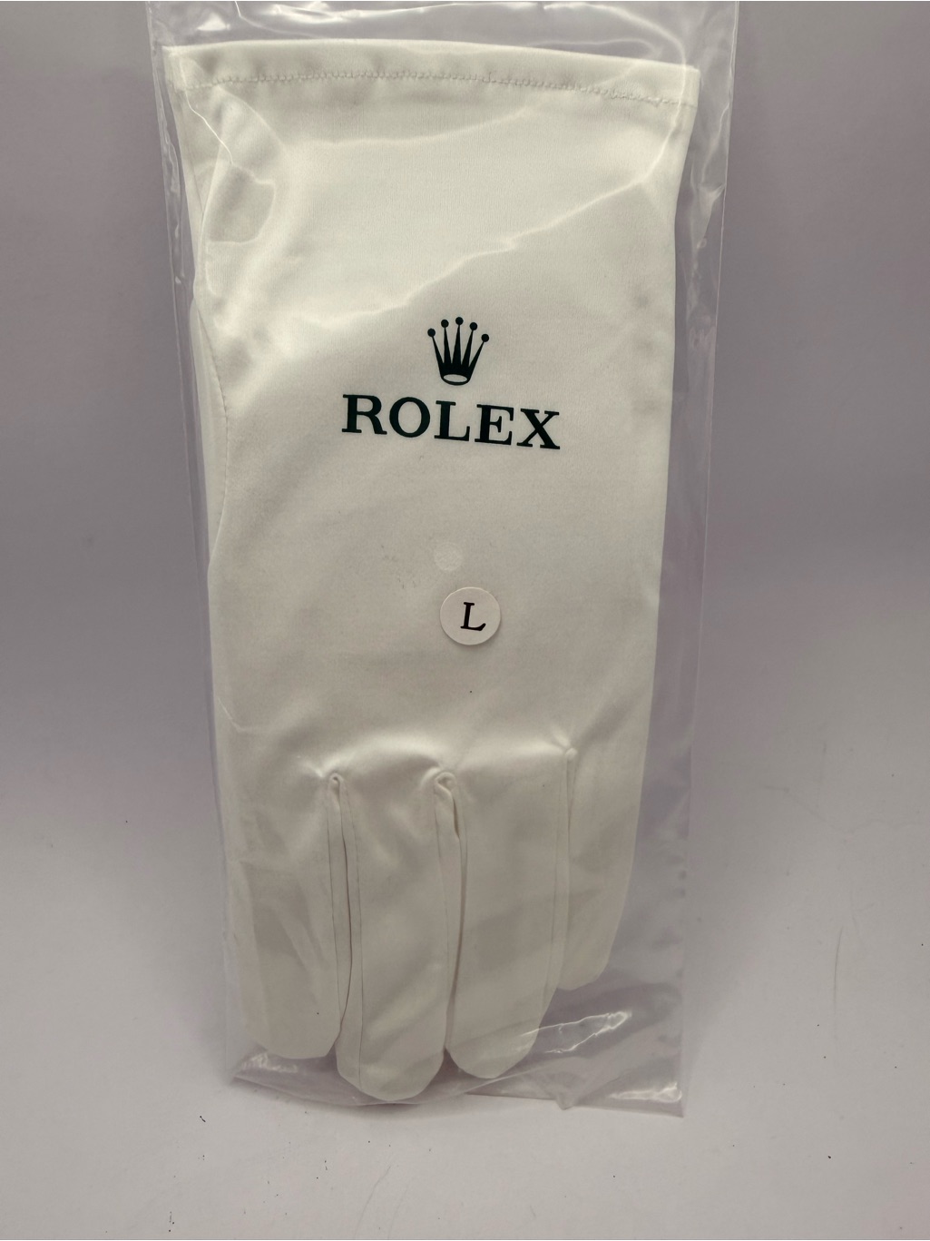Rolex White Watch Handling Presentation Gloves Size L